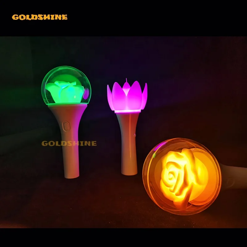 Custom Kpop Light Stick Led Idol Concert Lightstick Cheering Fans Hand Light Stick for Events Flower Shaped LED Light Sticks
