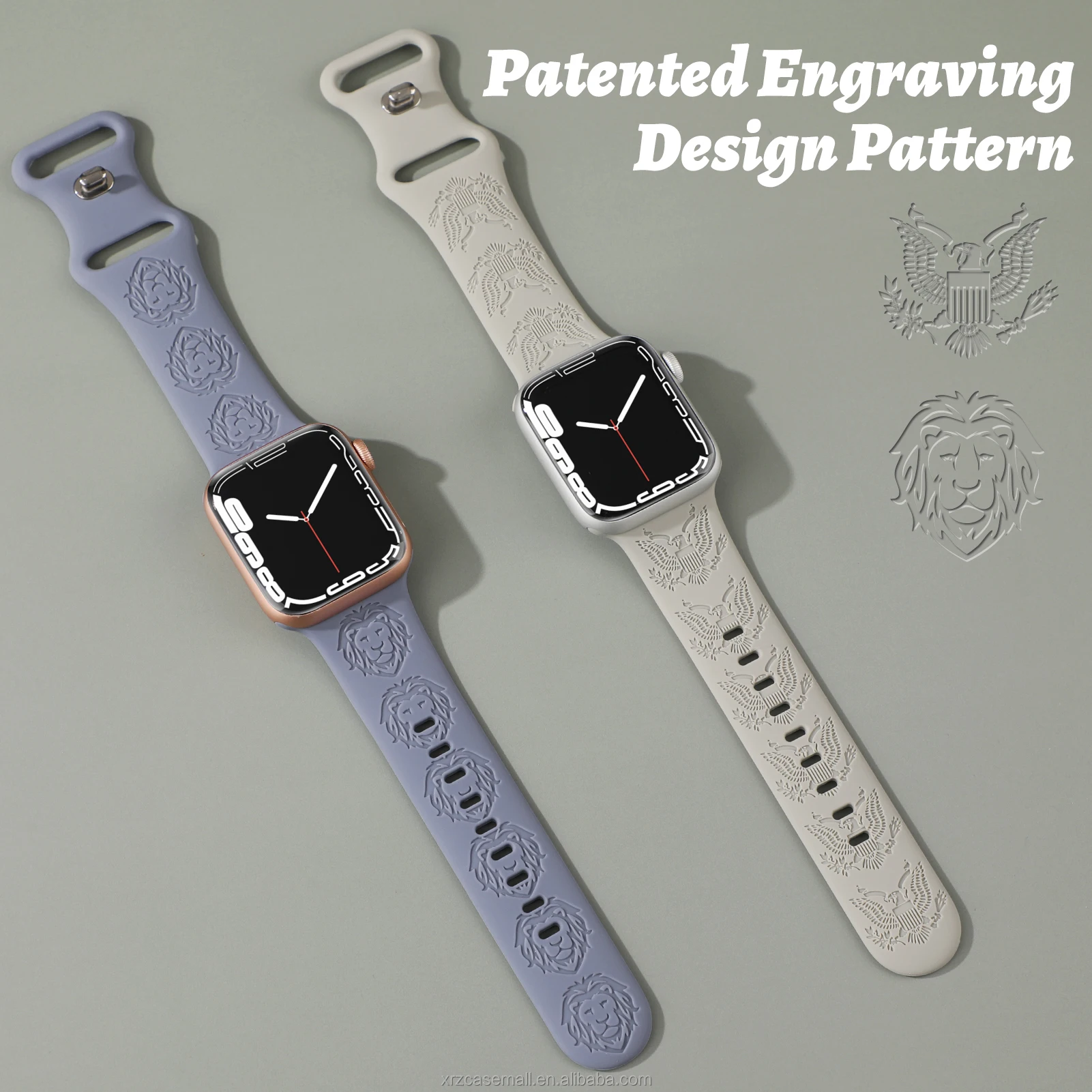 In Stock For Engraved Silicone Apple Watch Bands Ultra Wristband Strap