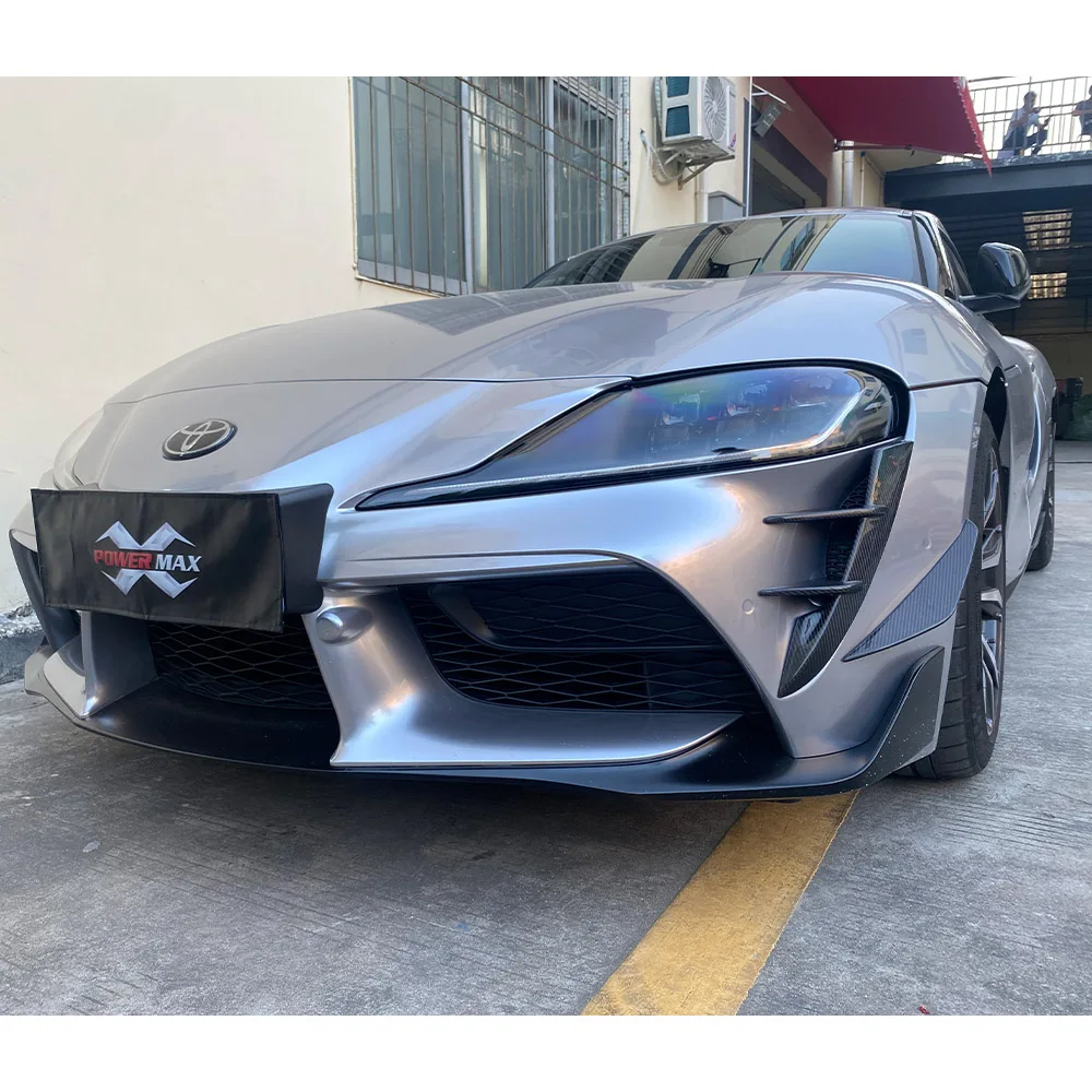2 Caches Antibrouillard Carbone Pour Toyota Supra A90 MK5 (2019-2023) - Spoiler Avant - Neufs