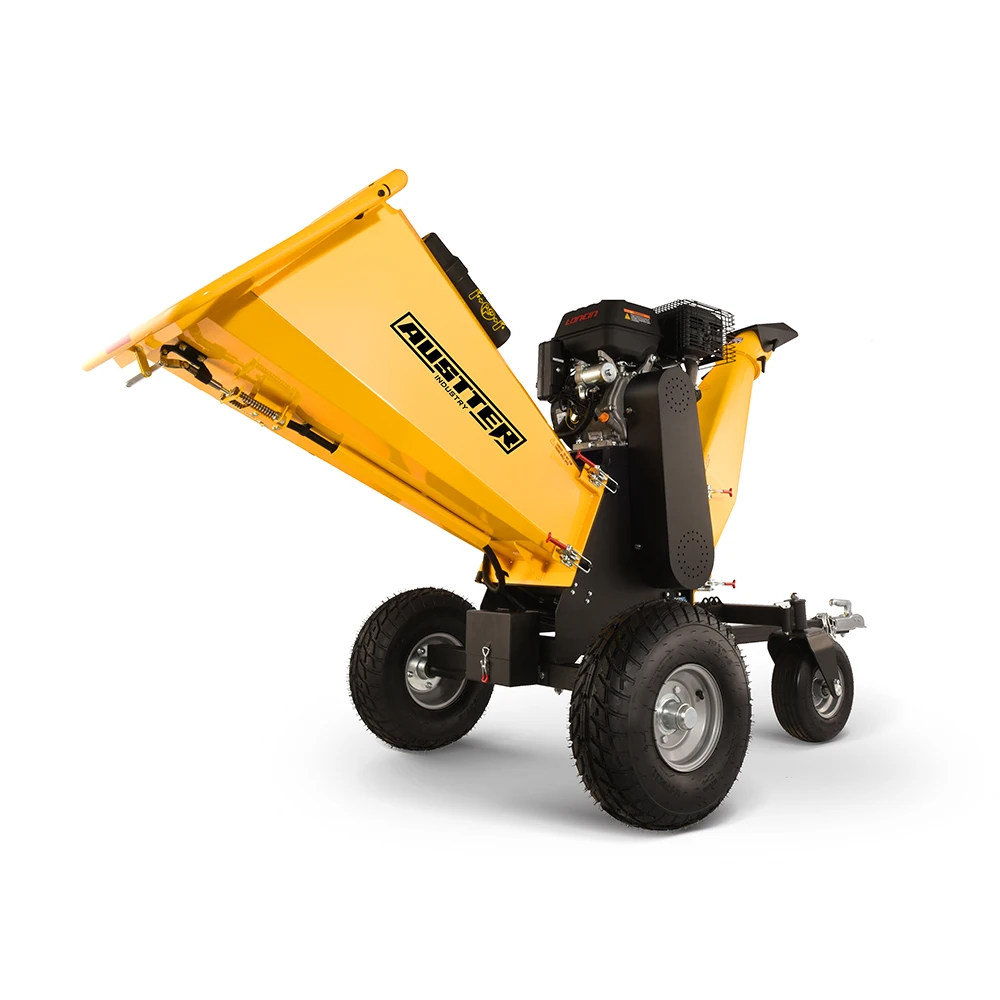 AUSTTER 15Hp Gasoline Tree Branch Adjustable Woodchipper Crusher Wood Chipper Shredder
