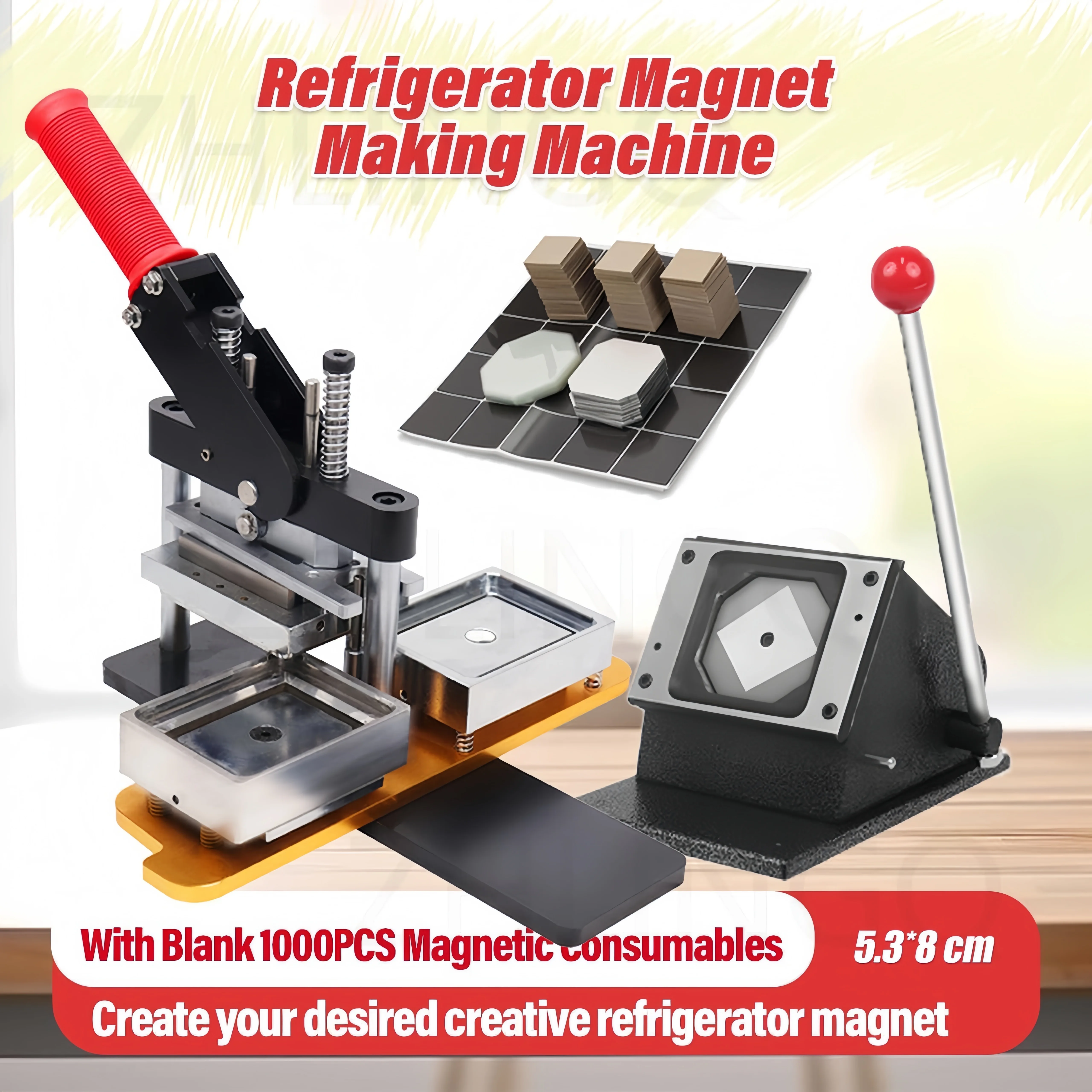 Wholesalers Online RectangleHand Press Fridge Magnet Making Machine ...