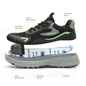 New Anti-Slip Safety Shoes Breathable Mesh Surface Labor Protection Anti- Smash Anti-Pierce Comfortable Wear