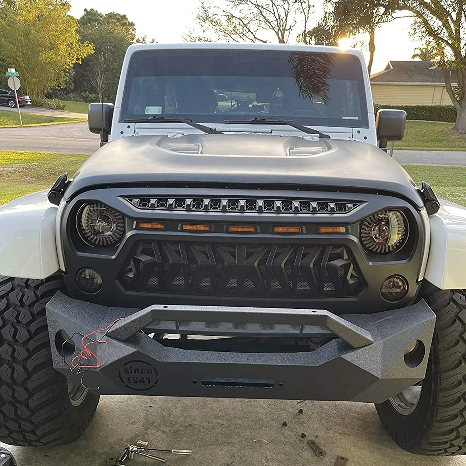 Jeep JK ラングラー　グリルGrille シルバー 2015年製 Jeep JK ラングラー グリルGrille シルバー 2015年製 Jeep JK