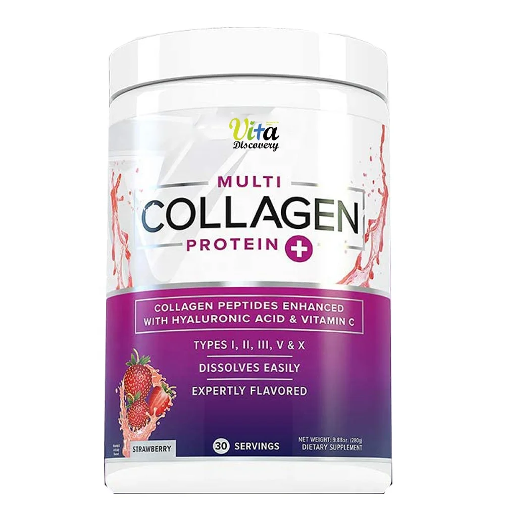 private label muti collagen peptide powder plus hyaluronic acid