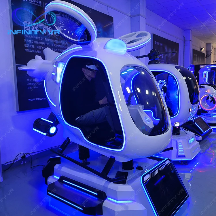 New Design Vr Flight Simulator Helicopter  Virtual Reality Airplane Simulator Game 9D Vr Cockpit 360 Aircraft  Vr Flying Chair