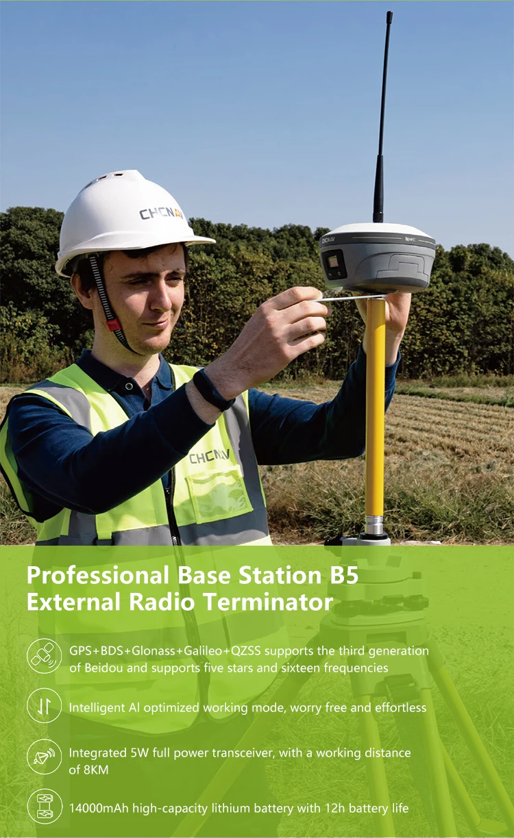 High precision chc t12 pro rover and B5 base land survey chc t12 pro and ibase Gnss receiver Gps Rtk system