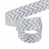 สีเทาและสีขาว-Chevron-2.2ซม.*10yds