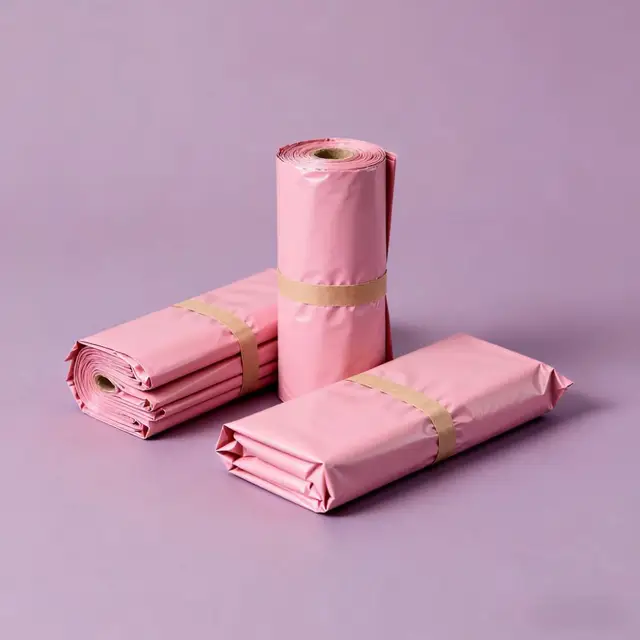 Recyclable Clothing Footwear Standard Packaging Pink PP Plastic Courier Bags Self-Adhesive Mailing Bags for Shipping