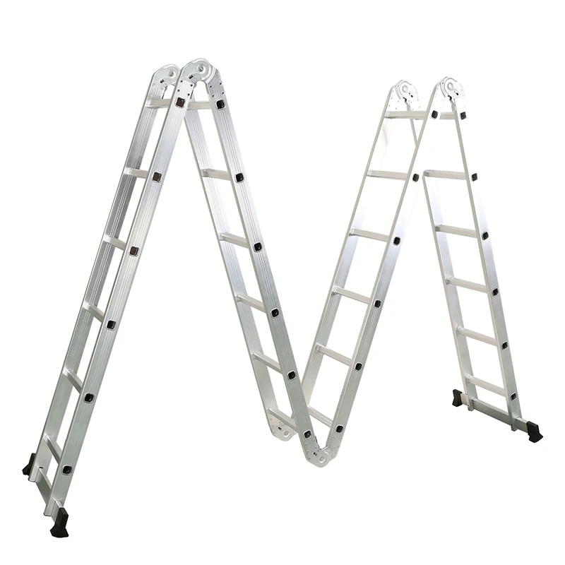 Купить выдвижную лестницу алюминиевую. Лестница en131. Лестница складная алюминиевая 2 метра. Раздвижная лестница. Space saving Furniture - Folding Ladder in алюминий.