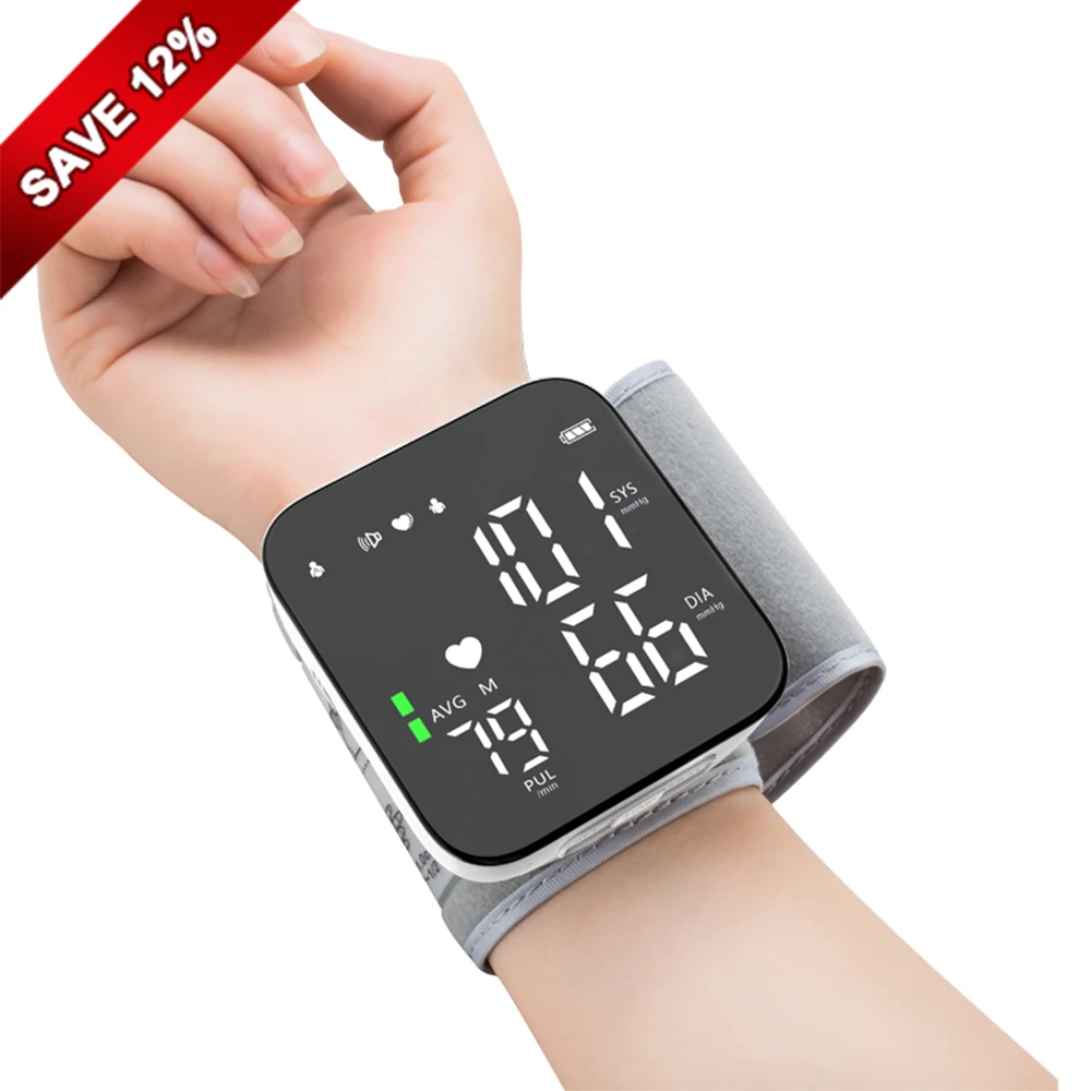 LED Screen CE ISO Approved Factory Wrist BP Monitor Automatic Electric Digital Wrist Blood Pressure Monitor