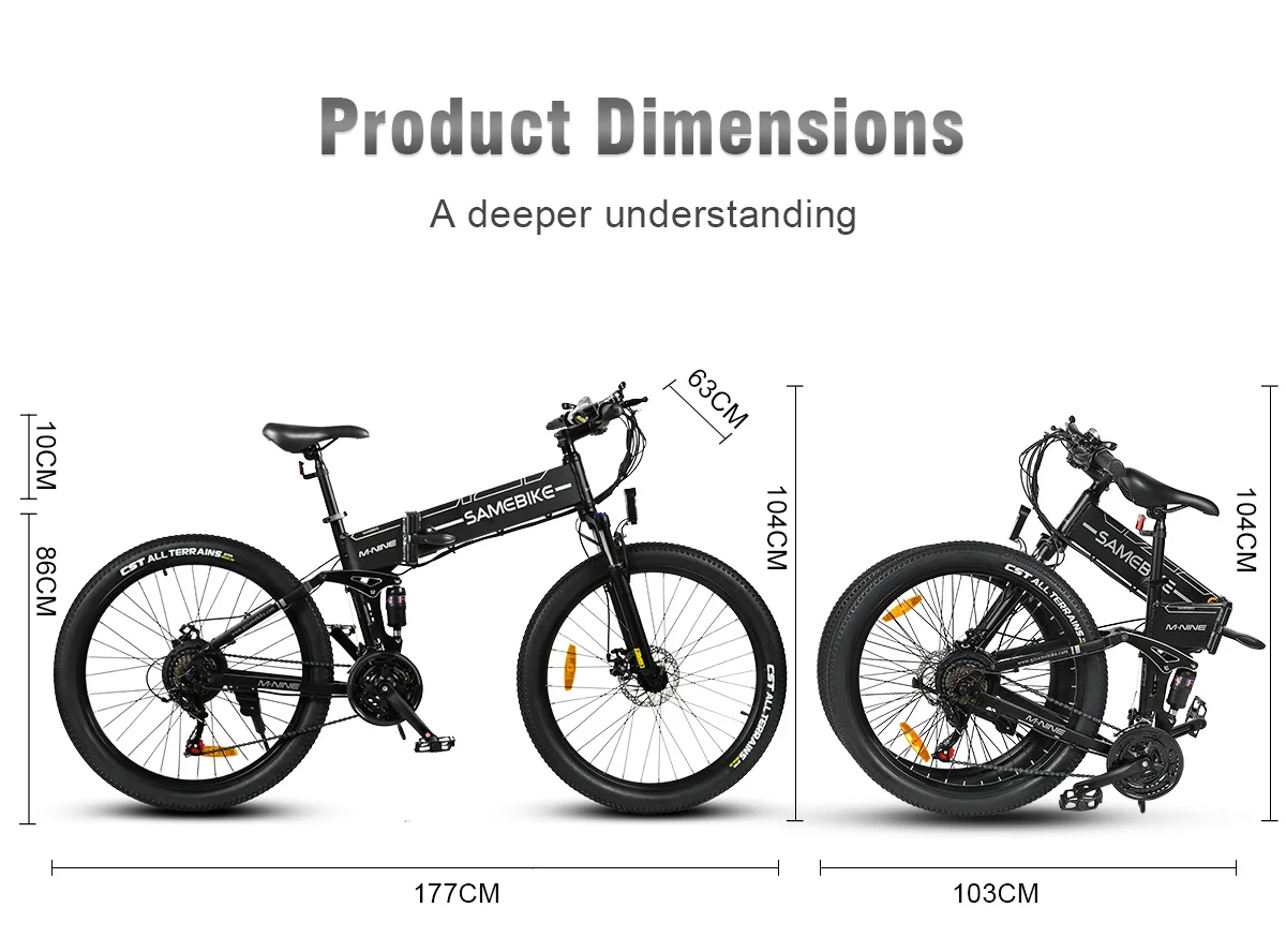 SAMEBIKE LO26-II 26 Inch Tire Foldable Electric Mountain Bike