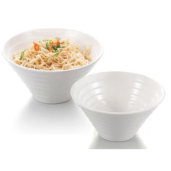 Wholesale Unbreakable Restaurant Noodle Serving 8.5 Inch white Melamine salad Bowl