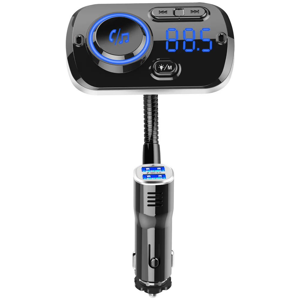 Factory Wholesale Bluetooth MP3 Player FM Transmitter Fast Charging Car Charger Phone Handsfree Kit