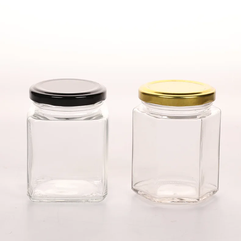180ml Square Glass Jars With Lids