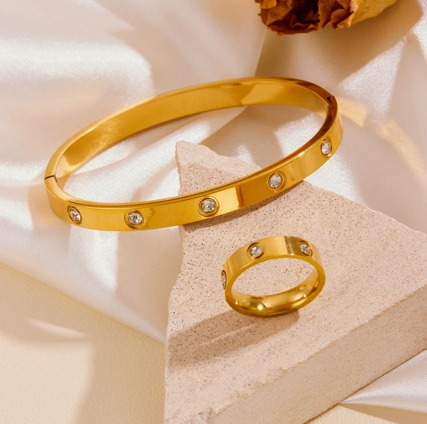 Wholesale Designer Fashion Jewelry 18K Gold Plated 316L