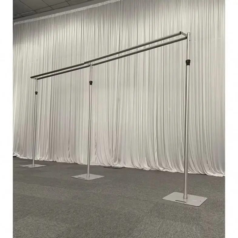 Wholesale Double Cross bar Pipe and Drape Kit Heavy Duty Adjustable Backdrop Stand Backdrop Stand Wedding Decor Pipe and Drape - Image 3