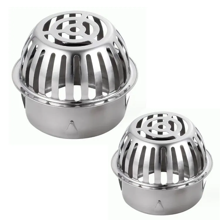 High Quality Circular Card Type Roof Drain Stainless Steel  Outdoor Outside  Balcony Rain Floor Water Roof Pipe Drainage