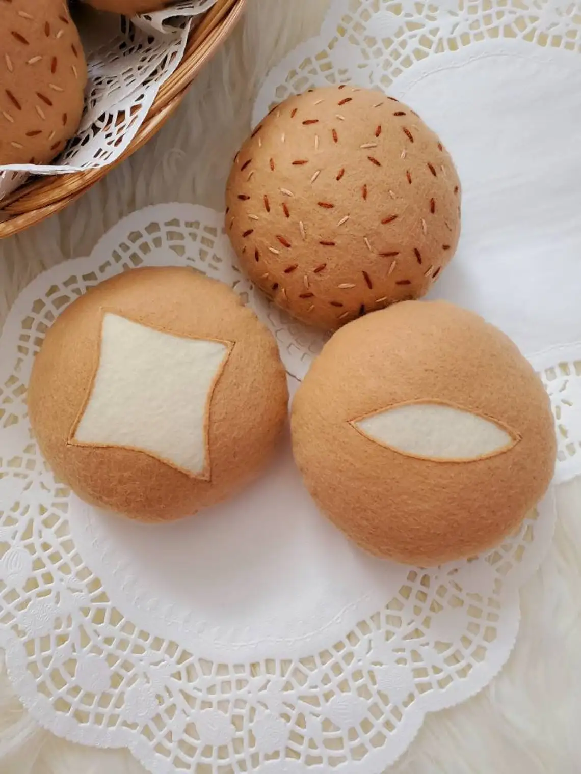 Фетровые круассаны фетровые ролевые игры фетровый хлеб фетровая еда