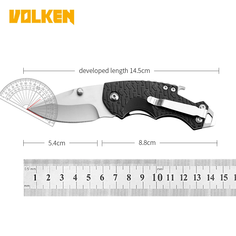 Foldekniv i 3cr13 stål multifunktionelt værktøj til camping_voghion.com