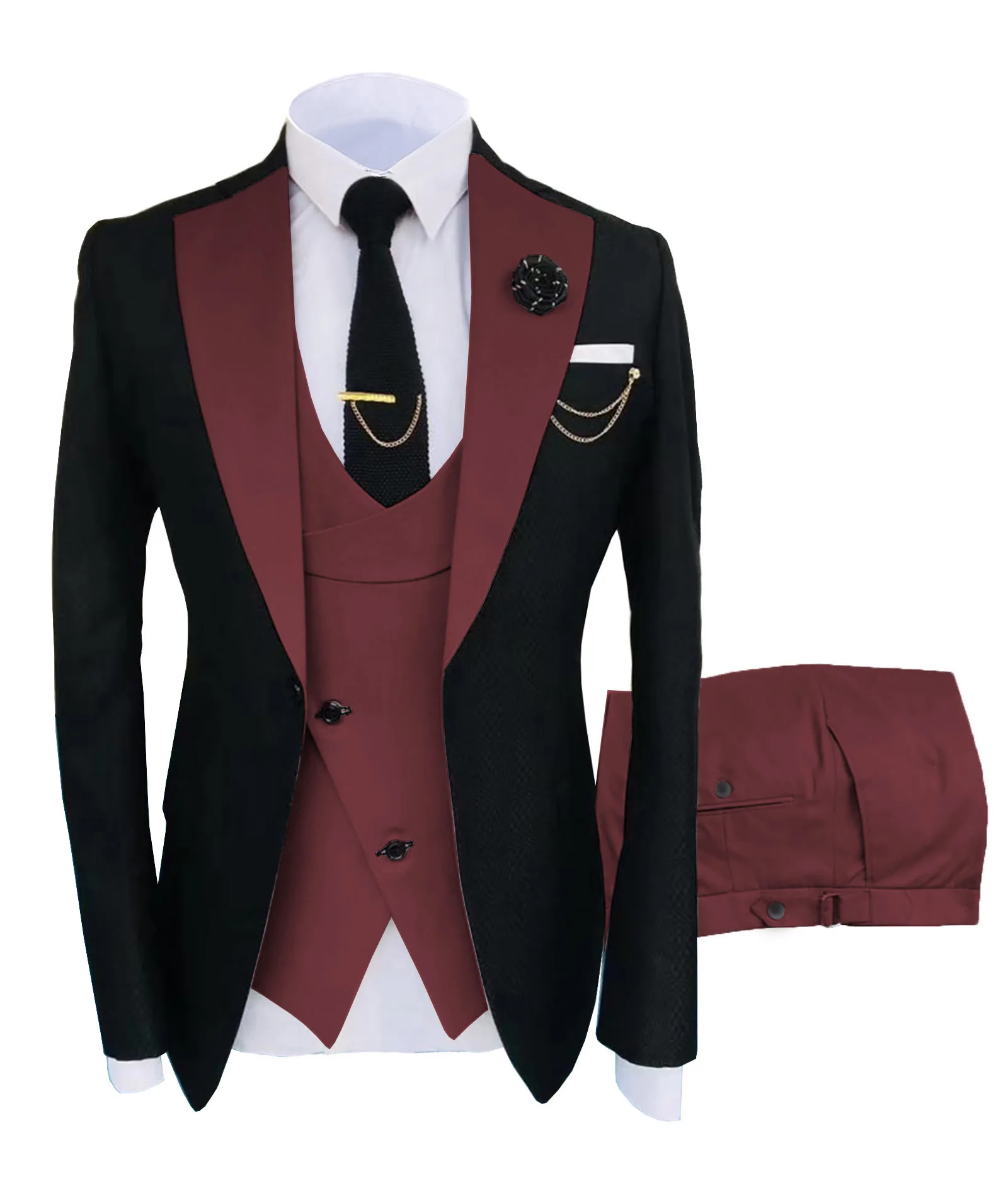 2024 Slim Fit Groom Wedding Business Tuxedo Formal Gentleman3 Pieces Designs For Set Men Suits