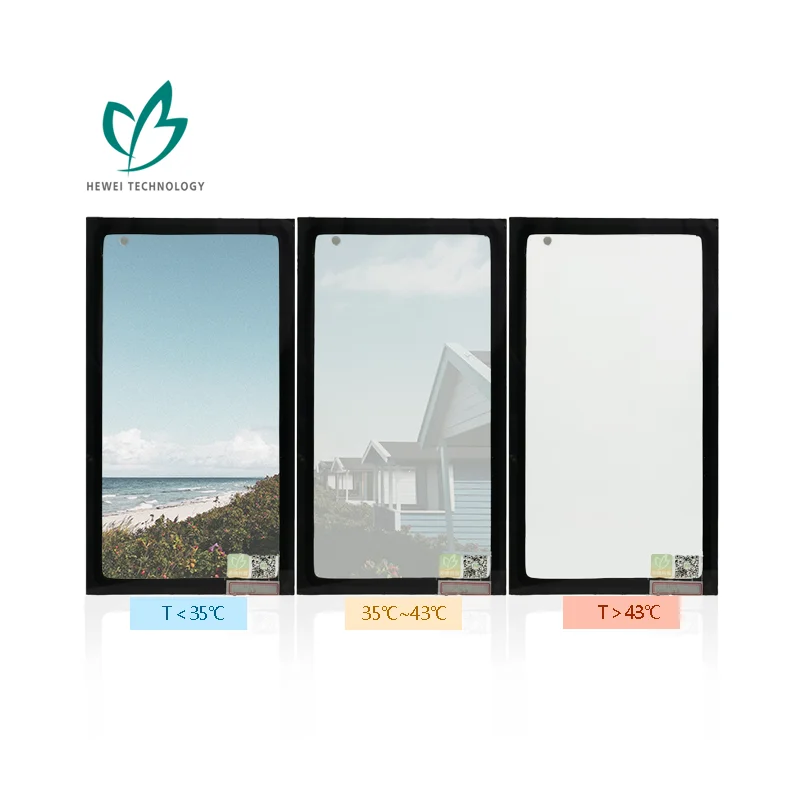 HEWEI Advanced Thermochromic Smart Film in Sun Shading Glass For Facade Building Glass
