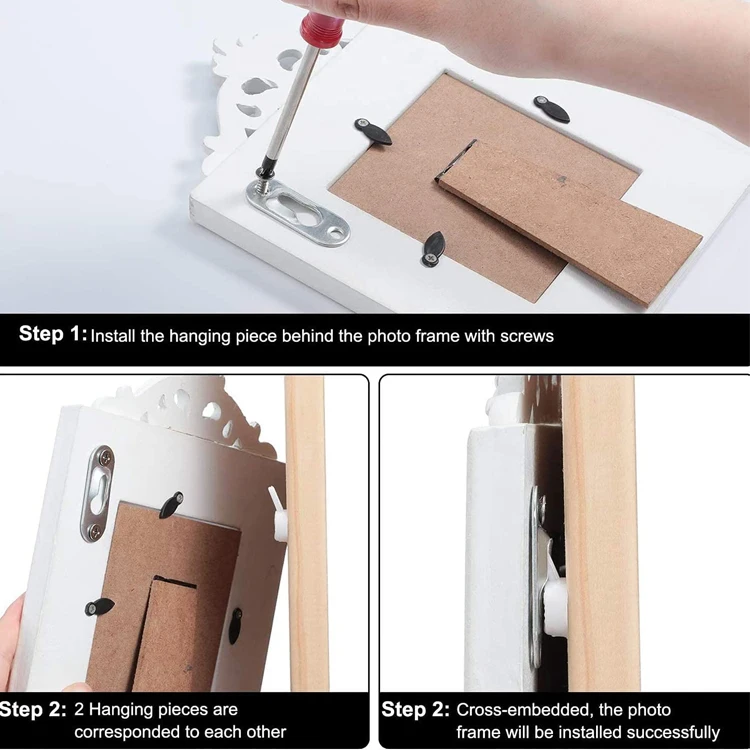 Single Keyhole Picture Frame Hangers Hanging Plate Hardware Tool Hooks