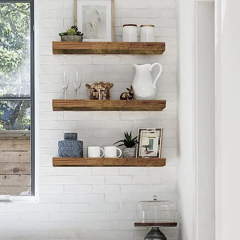 Wooden Shelves Large Modern Home Metal Shelf Decor Decoration Metal ...