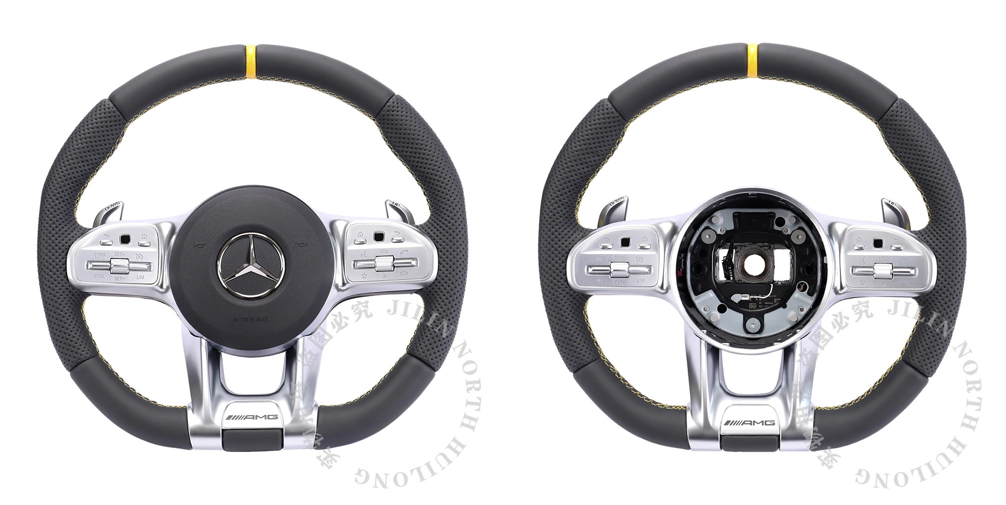 Original Amg Steering Wheel For Mercedes Benz Perforated Leather Shift