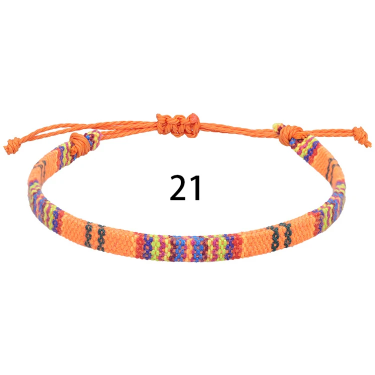 Hand-Knitted Bracelet, Cotton and Linen Braided Rope, Colour Bumping Hand  Rope - China Bracelet and Friendship Bracelet price
