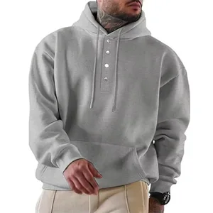 Mens 2023 Cotton Hooded Drawstring Pullover Hoodie with Pocket Fleece Eco-Friendly Winter Casual Long Sleeve