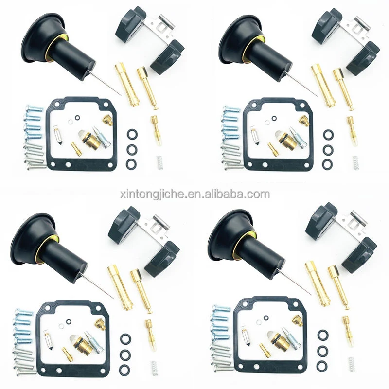Motorcycle Carburetor Repair Kit with Plunger Vacuum Diaphragm and Float for Yamaha XJR400 1994-1999 XJR 400 Needle Gasket Seal