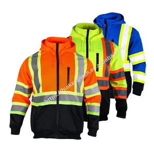 Winter Waterproof Worker Security Clothing Coat Mechanical Men Hi Vis Custom Construction Workwear Reflective Safety Work Jacket