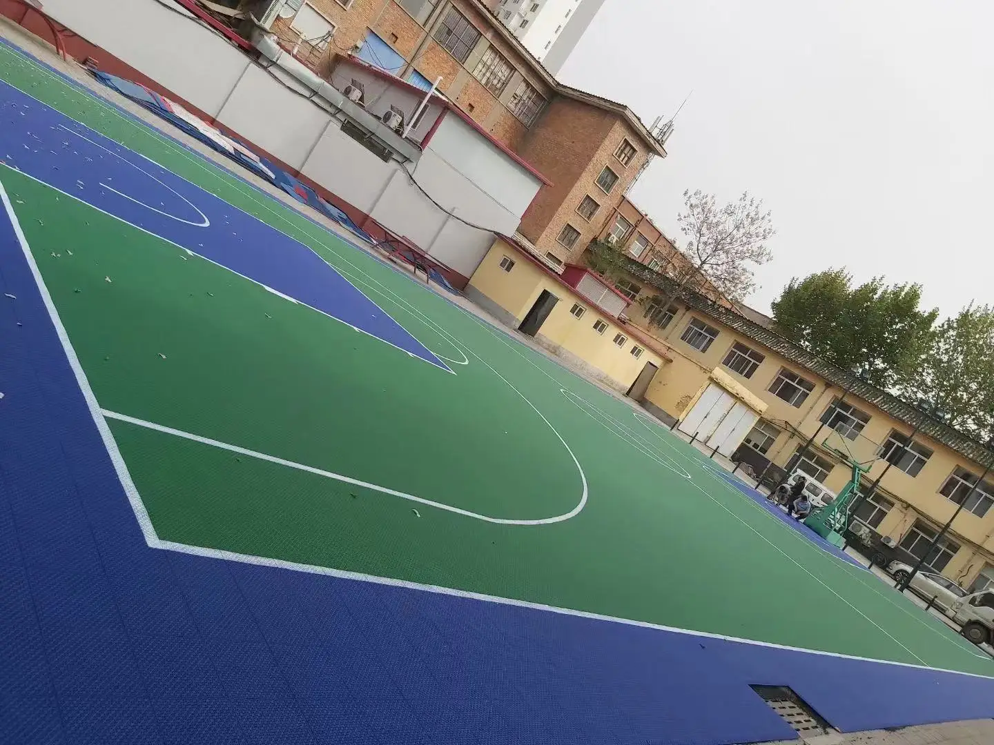 Modular Portable 3x3 Basketball Court Interlocking Flooring Outdoor ...