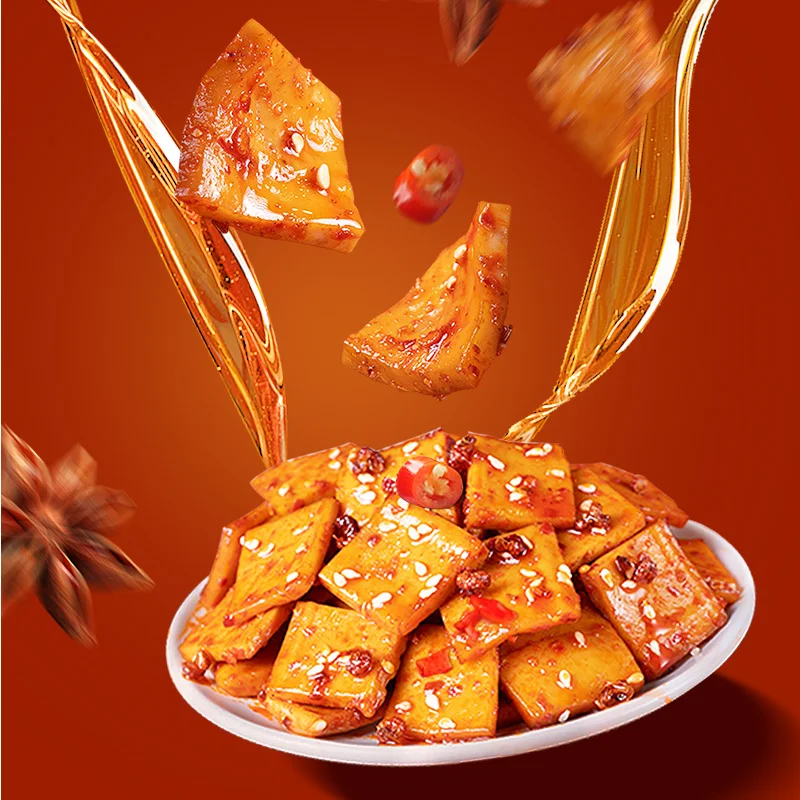 Dried Bean Curd Snacks Exotic Snacks Four Flavor Instant Tofu Snack