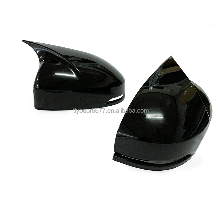 product wing mirror cap covers with light gap for honda fit 2014   2018  glossy black one pair exterior accessories body kits-7
