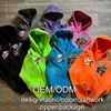 felpa con cappuccio patchwork