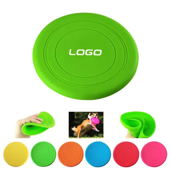 Wholesale Outdoor Pet Flying Disk Custom Logo Foldable Soft Silicone Pet Sports Flying Disc For