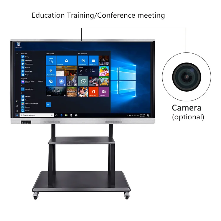 
 Интерактивная смарт-доска 55 65 75 77 86 98 дюймов 98 дюймов 20 точек ИК сенсорная свинцовая электронная доска для класса  