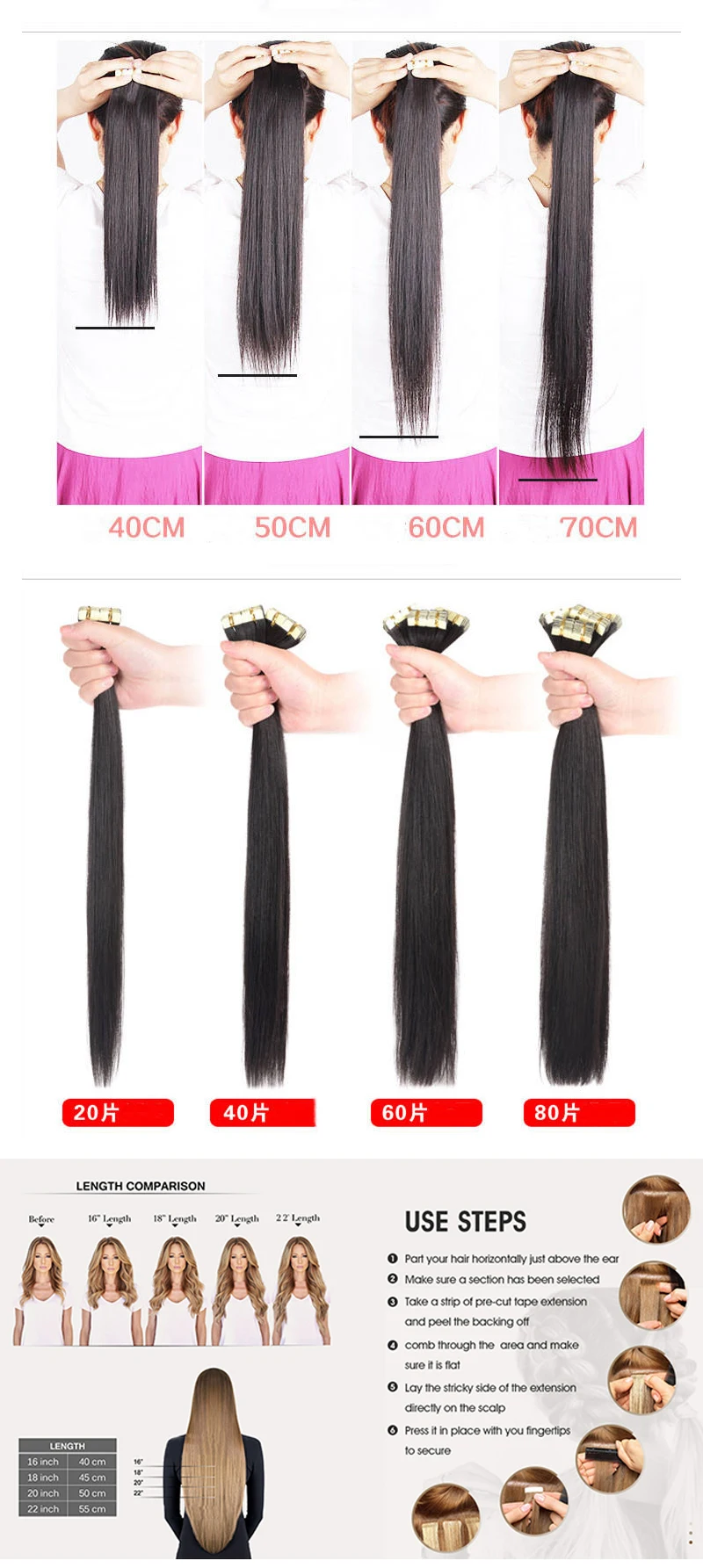 Lf Hair 50grams 20pcs Per Bag Colour 60 Platinum Blonde Wholesale Price  Double Drawn Tape In Indian Human Hair Extensions - Buy Hair Extensions  Tape In,Tape In Human Hair,Human Hair Tape In