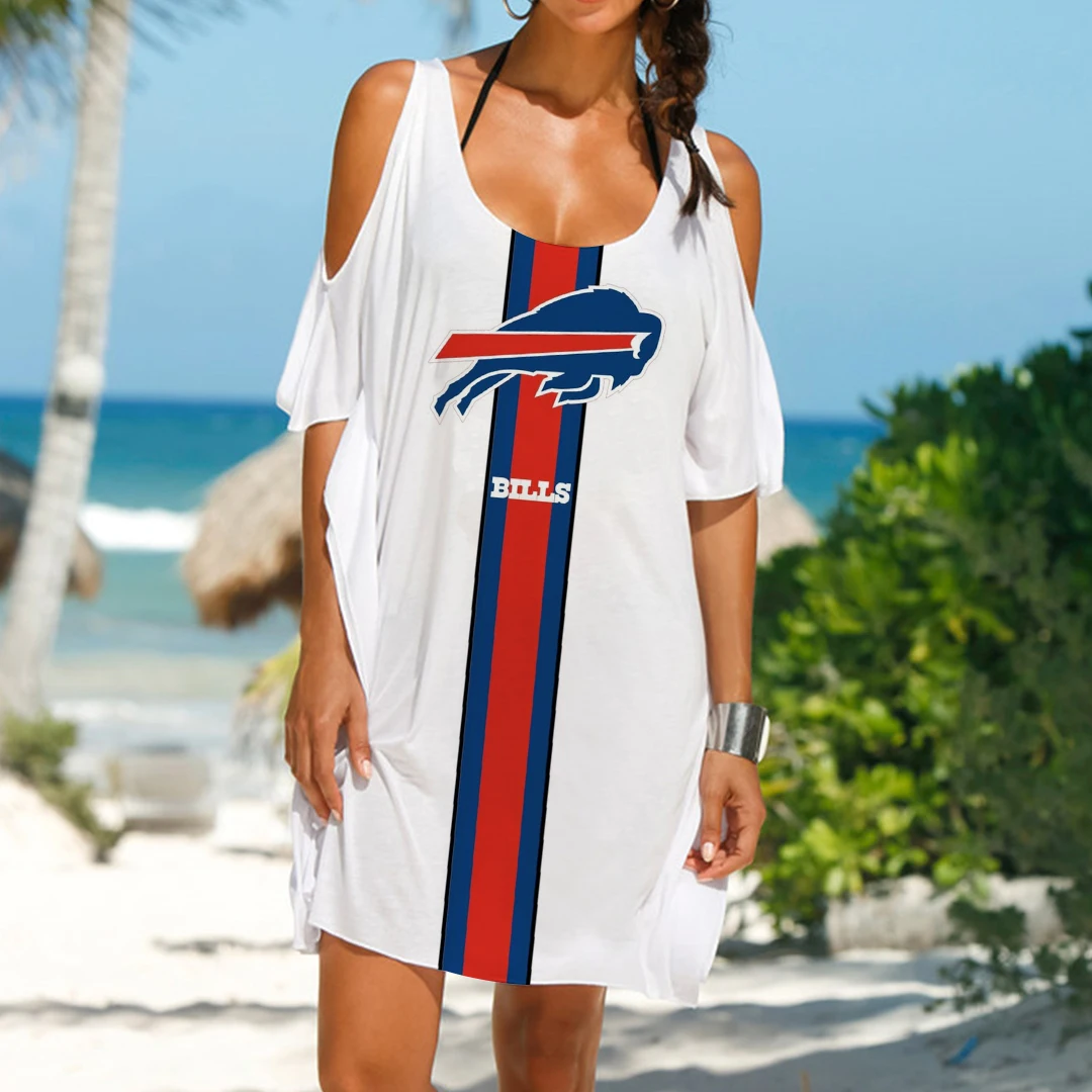 Wholesale fashion custom nfl plus size ladies dresses o neck short