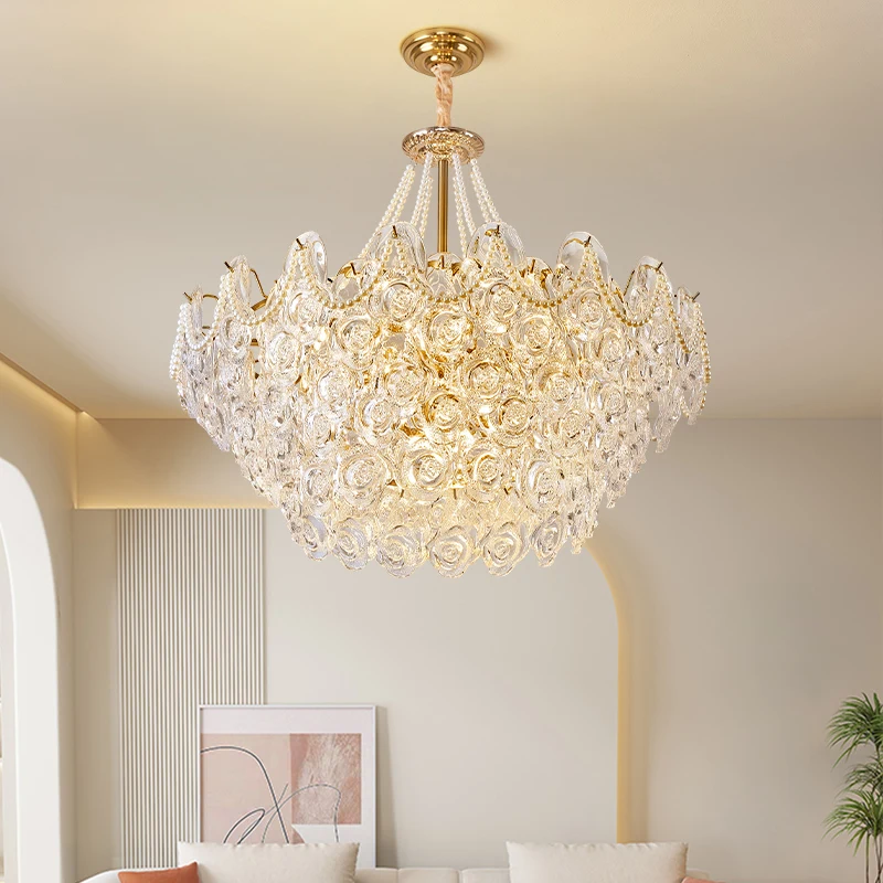 Make in China Factory for Living Room Crystal Lights Modern Pendant Light Crystal Lamp Led Indoor Hanging Ceiling Light