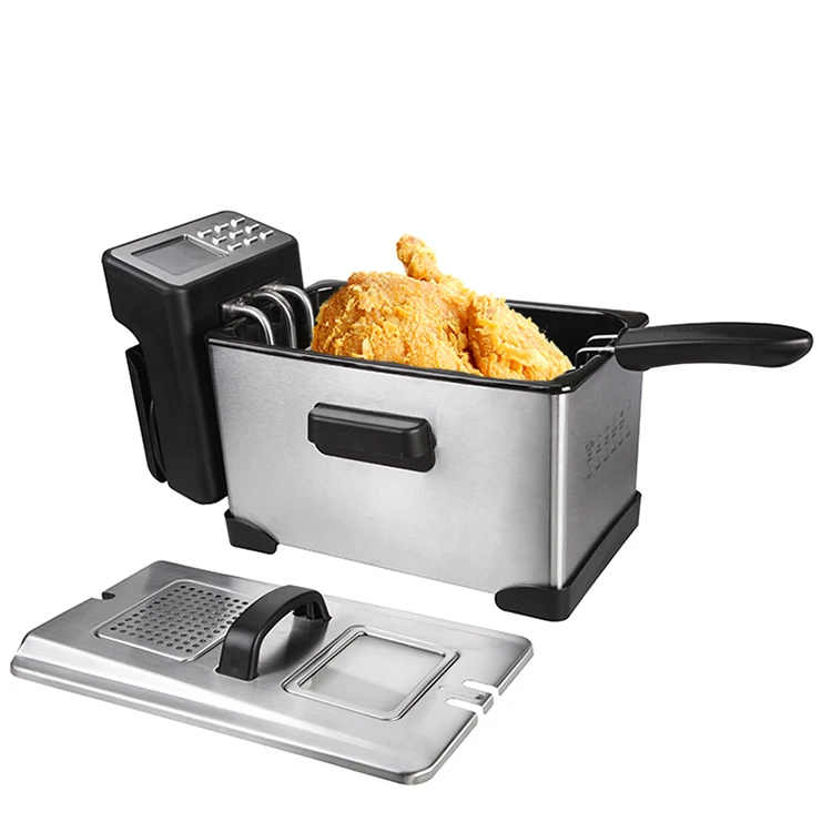 Electric Fryer with basket thermostat adjustable power 2000W