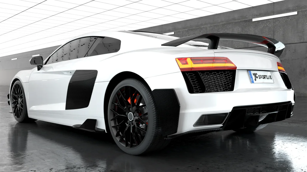 JCSPORTLINE Pure Rear Bumper Vent Fender Covers for Audi R8 2-Door 2016 ...