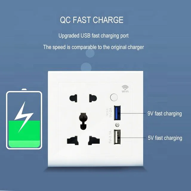 Smart Power Point Home Tuya 13A Outlet Wifi Smart Universal Power Wall Plug With USB Grass Panel Zigbee Smart Plug Socket