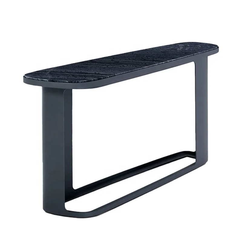 Modern Design Living Room Console Table Natural  Marble  Top Stainless  Stand