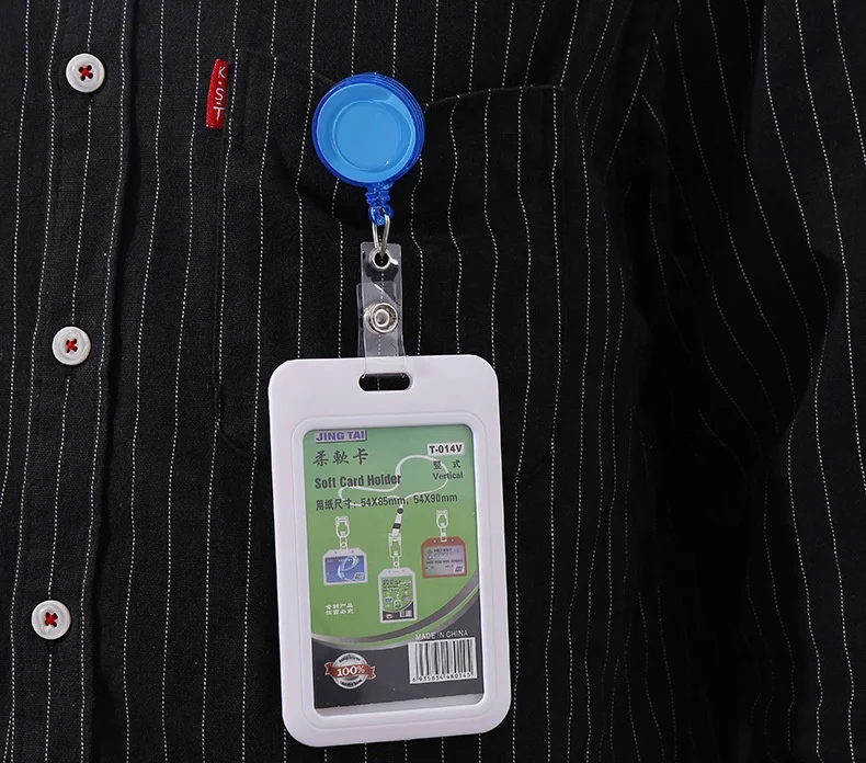 Retractable ID Card Badge Reel High Use Med/Heavy Duty With Enclosed Card Holder