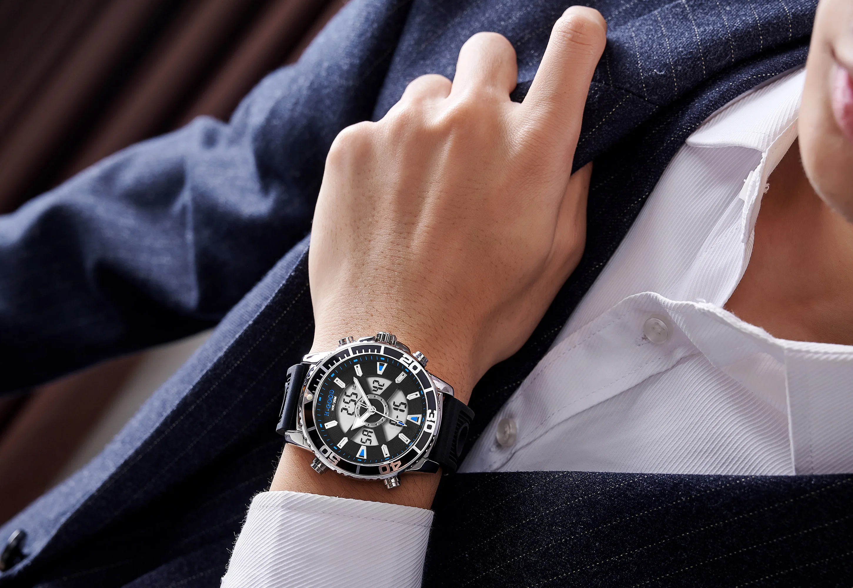 H-GOOD TK-0005 Stopwatch Timer Classic Style Watch for Men