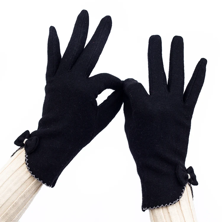 Factory Outlet Winter Wind Proof Touch Finger Cashmere Gloves For Women