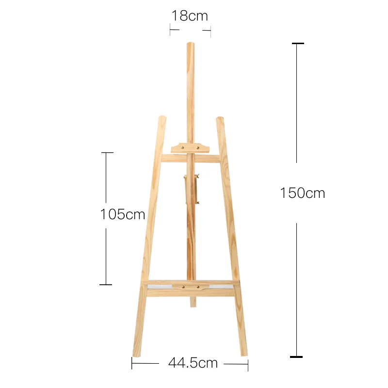 Wooden Easel Stand Pine Wooden Standing Easel Display Painting Stand ...