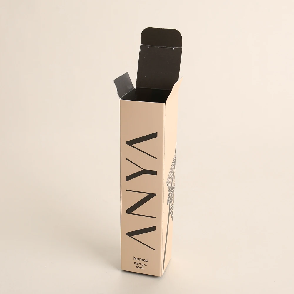 Jinayon Caja de embalaje cosmético personalizada en papel kraft con impresión CMYK, plegable y flexible para cosméticos